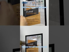 Α4 210mm X 297mm Κρατήρας σήματος τοίχου ODM Διαφανές πλαστικό υλικό