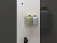 4-5kg Εγκεκριμένο κόλλημα ποτήρι ντους 180mm Διαυγές μπάνιο τοίχος τοποθετημένο ράφι