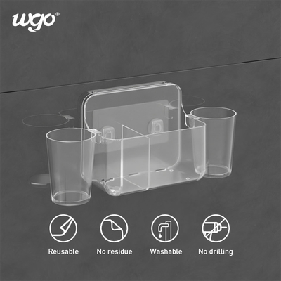 αναρρόφηση τοίχων κατόχων οδοντοβουρτσών κατόχων WGO φλυτζανιών οδοντοβουρτσών 32cm ευρεία αυτοκόλλητη