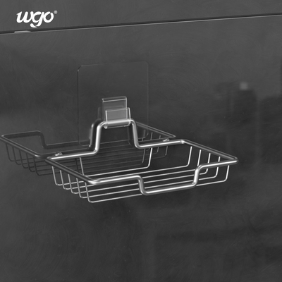 Ατσάλινο Αυτοκόλλητο Πιάτα Σαπουνιού Θήκη Σφουγγαροθήκη Αξεσουάρ μπάνιου Επιτοίχια θήκη για σαπουνάδα